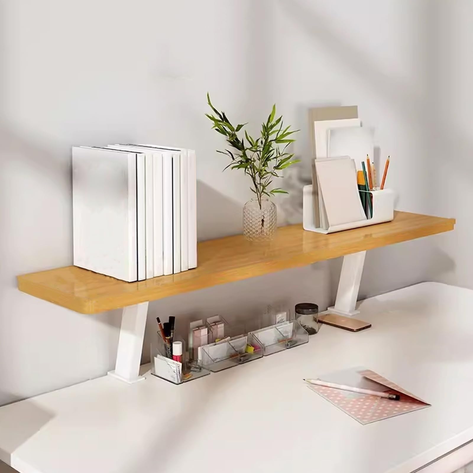 Amazon.com: DYUNCZ Clamp on Desk Organizer Shelf, Clamp on Desk