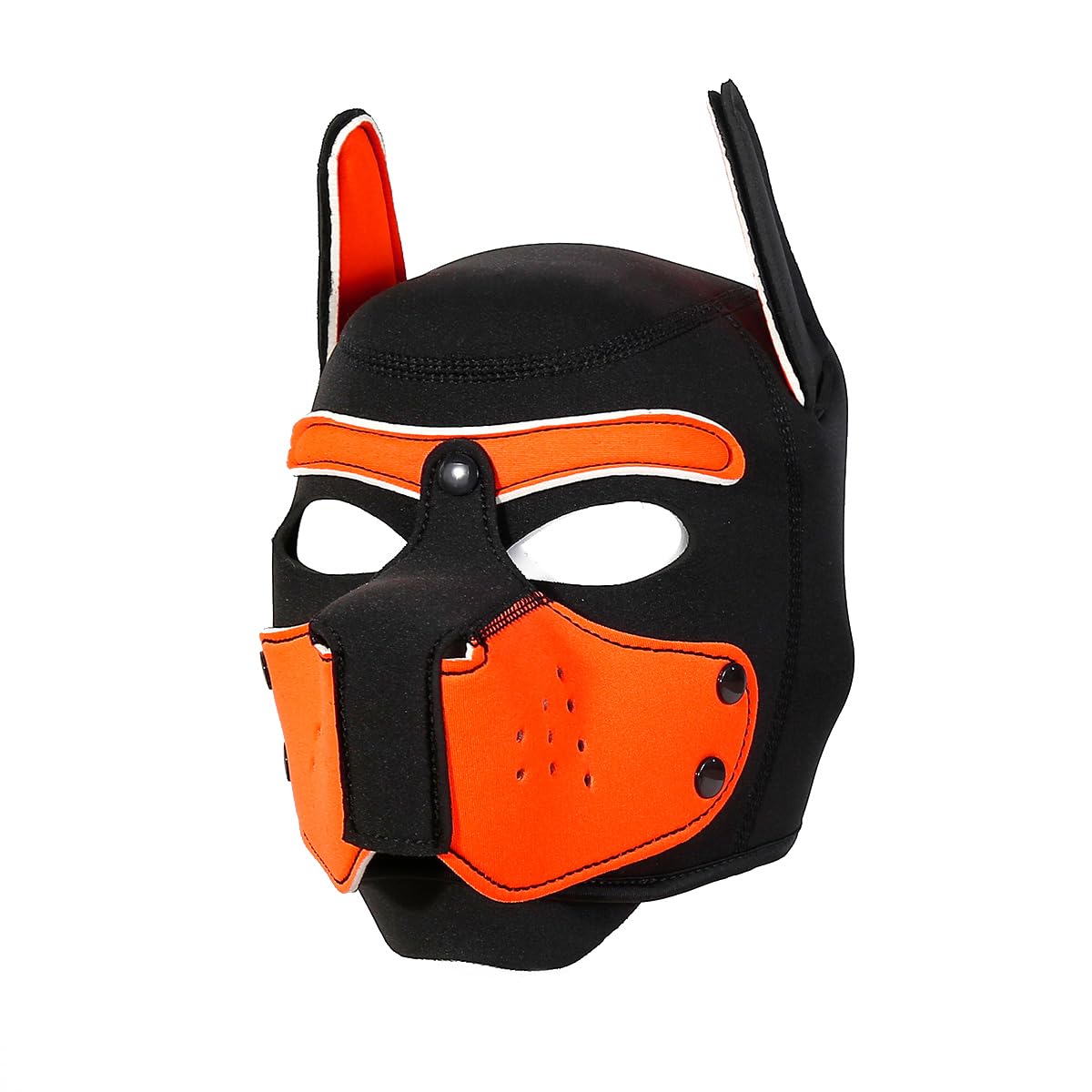 Neoprene Puppy Face Muzzle Dog Hood (Orange)