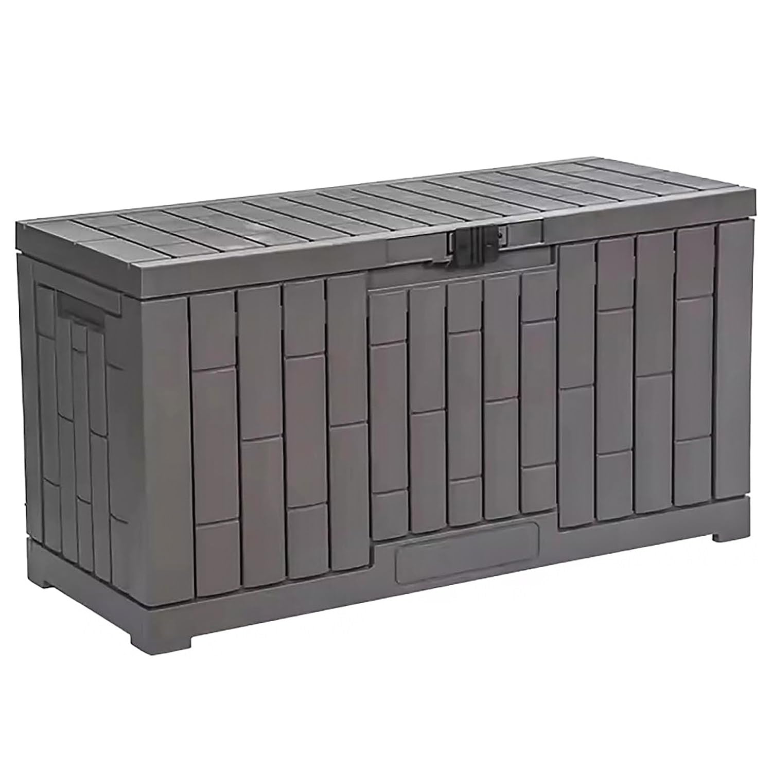 DowPie Waterproof Outdoor Storage Box, Patio Storage Bench, 220lbs Reinforced Sit-on Lid, Tool-Free Assembly, Stackable Lockable Deck Box for Backyard Poolside Garage Garden Organization 804D