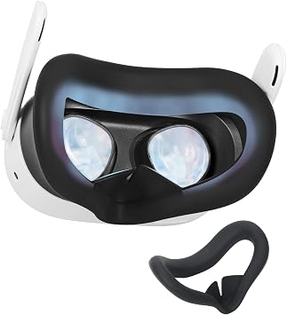 Silicone Face Mask for Meta Quest 3s, Sweat-Proof and Light-Proof Silicone Cover, Comfortable Experience, Enjoy Immersive Virtual Reality