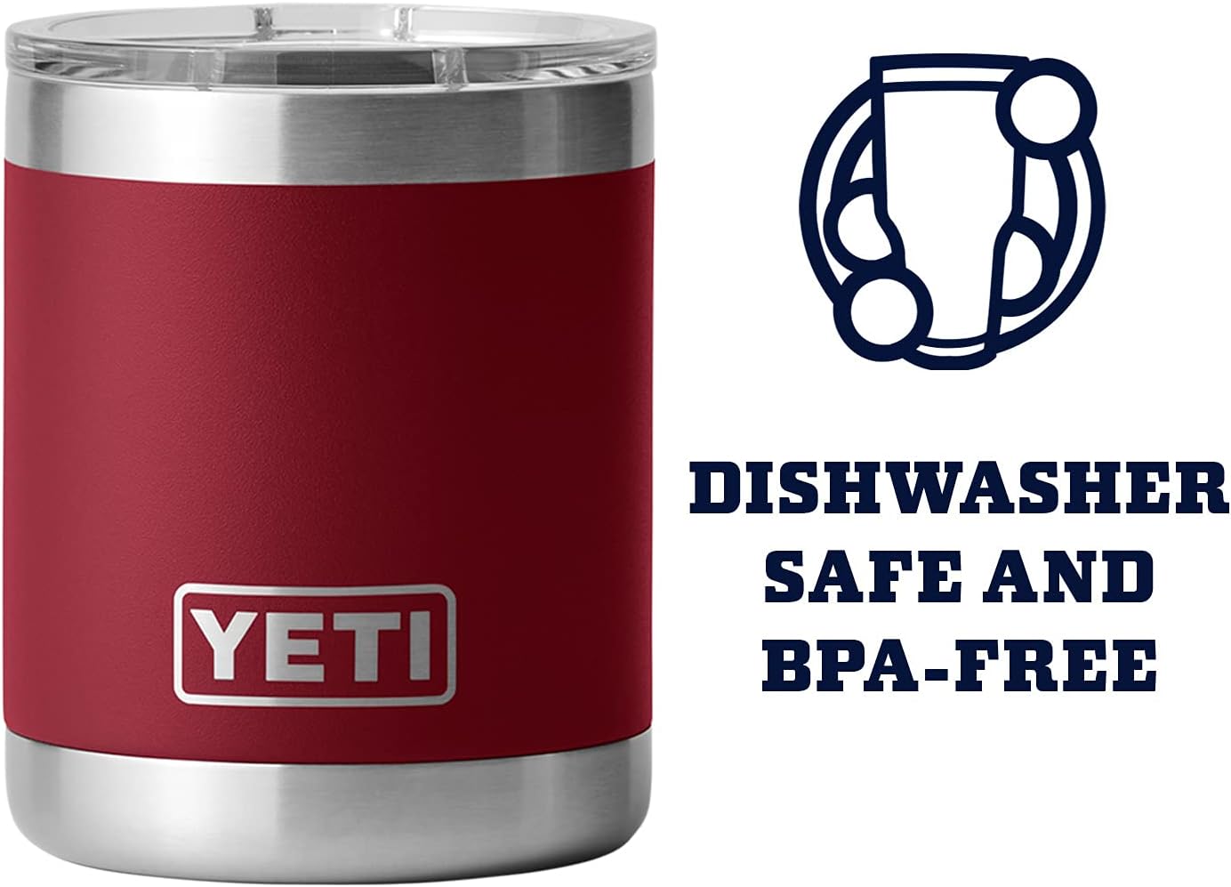 YETI Rambler 10 oz Lowball, Vacuum Insulated, Stainless Steel with MagSlider Lid