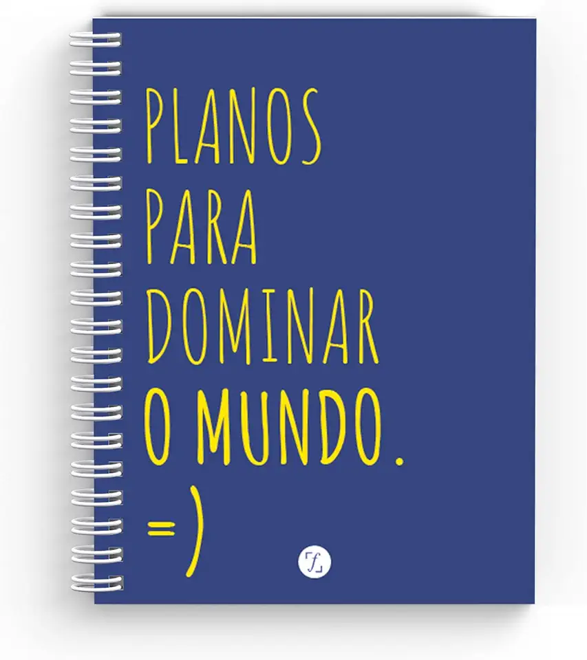 Caderno Pautado Capa Dura A5-80 folhas - Planos para Dominar o Mundo