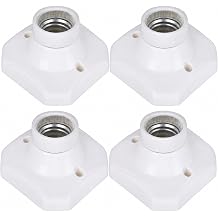 4 PCS E27 Lamp Holder, E27 Ceiling Rose, Indoor Light Replacement Fixture, Suitable for Home Office Desktop Shop Studio, Perfect for Interior Decorators and Space Renovation Enthusiasts
