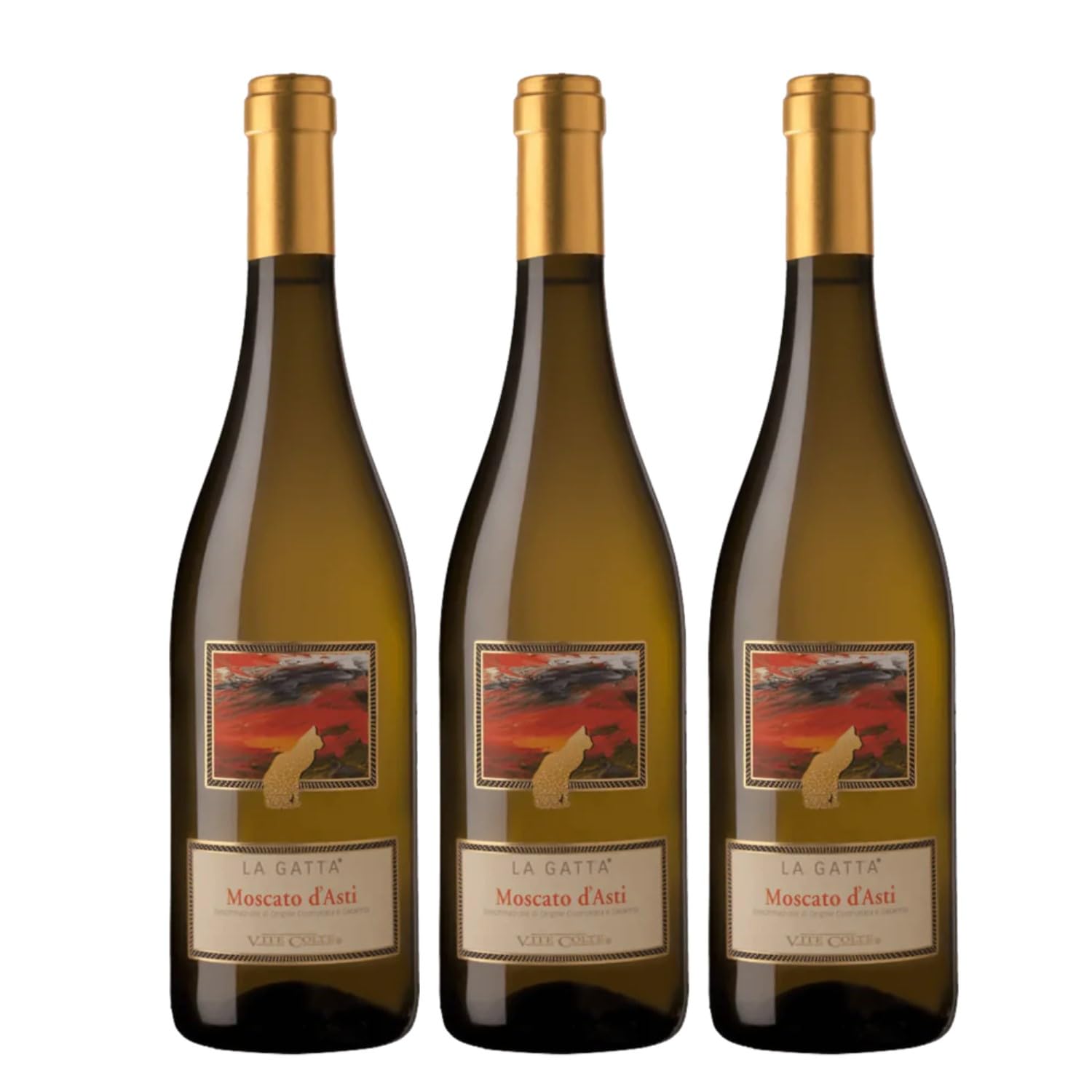 Terre Da Vino Vite Colte Moscato D'Asti La Gatta Moscato Weißwein weiß süß Piemont Italien inkl. FeinWert E-Book (3 x 0,75l)