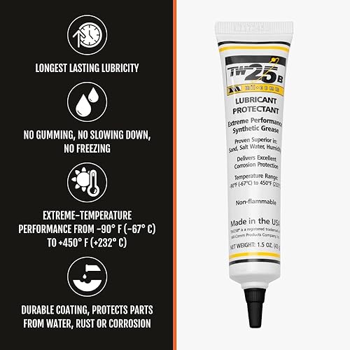 Miniatura 3 de Mil-Comm TW25B tubo de grasa de punta cónica de 1.5 onzas