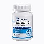 OMOGS Probiotics 90 Billion CFUs 18 Strains,with 3 Organic Prebiotics & Vitamin C,Nutritional Supplement for Women,Men & Kids,Support Metabolism,Immunity and Digestive Health,Non-GMO, 90 Tablets