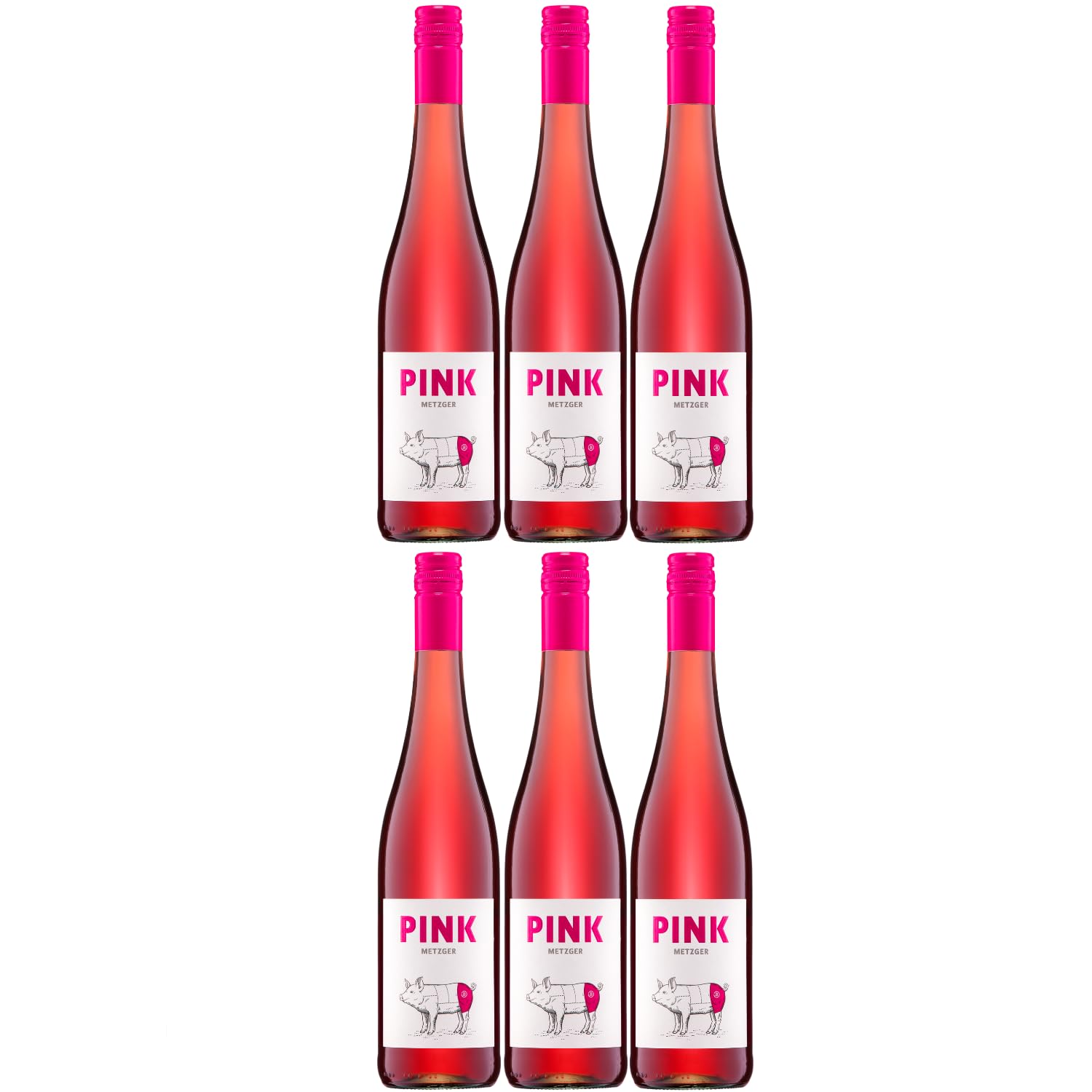 Weingut Uli Metzger PINK Rosé feinherb Rosé Deutschland inkl. FeinWert E-Book (6 x 0,75l)
