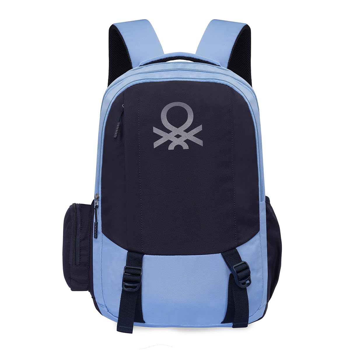 united colors of benetton Turf 24L Laptop Backpack - Blue+Navy, Fits 15-inch Laptop, Water-Resistant with Secure Buckle, for Students & Commuters-picture-17