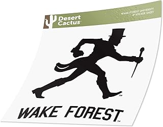 Desert Cactus Wake Forest University Sticker Wake Forest Demon Deacons Vinyl Decal Laptop Water Bottle Car Scrapbook Sheet (4 Inch Set V1)