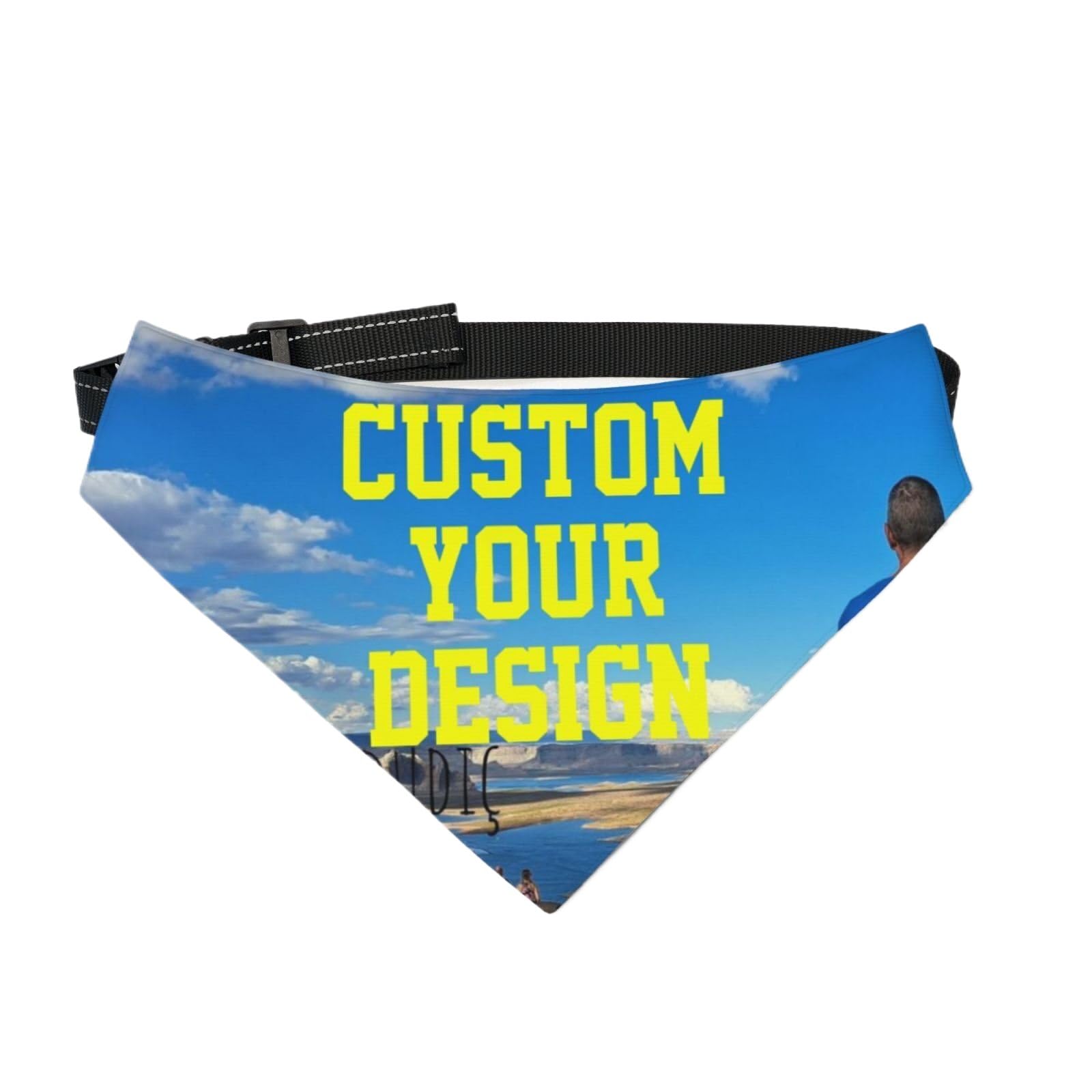 Collar Personalizado para Pañuelos para Perros, Pañuelos Personalizados para Mascotas con Texto/Foto, Baberos Triangulares Lavables para Mascotas, Bufanda, Pañuelos Ajustables, Collar para Perros