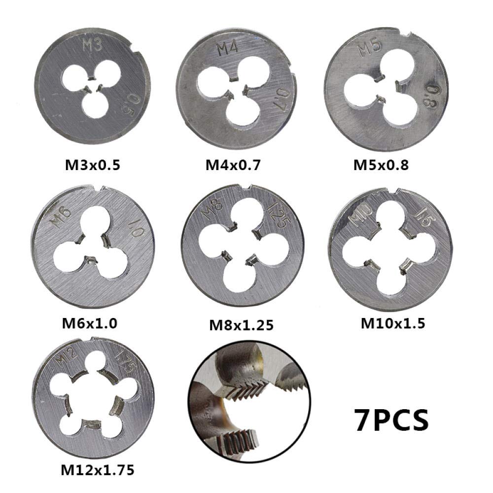 Juego de 32 machos y terrajas M3-M12, Juego de Llaves de machos y terrajas de roscar, Herramientas manuales de roscado