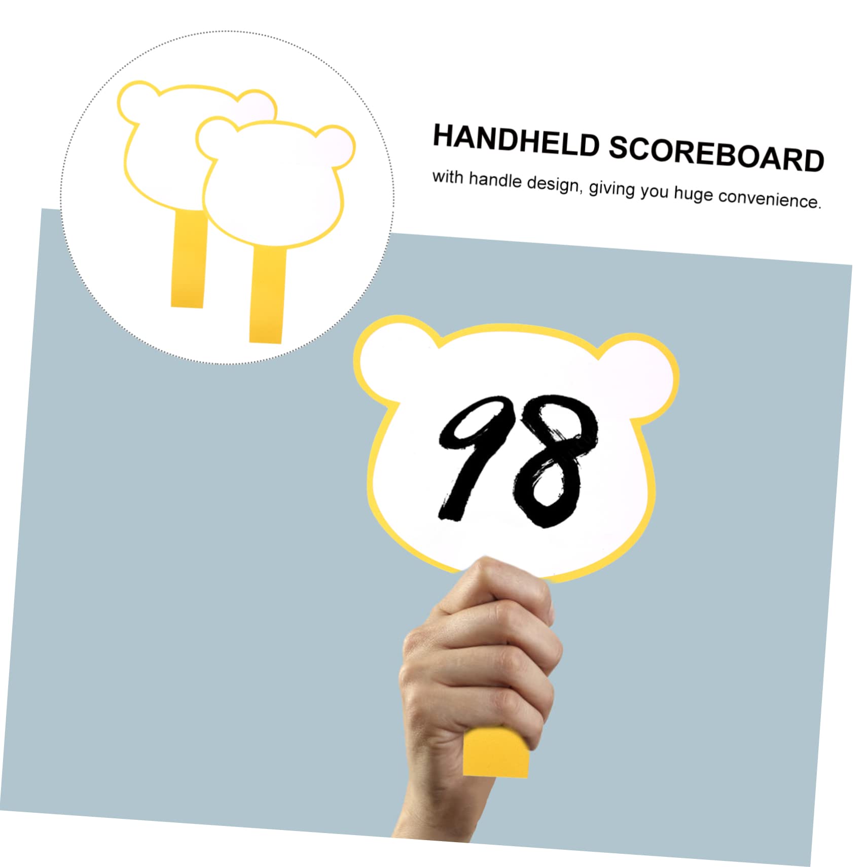 DOITOOL 2pcs Dry Erase Scoreboard with Paddles Handheld Whiteboard for Judges Erasable Voting Board