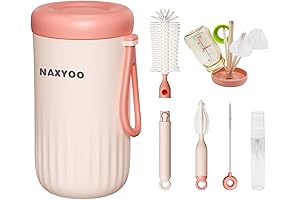 Portable Silicone Travel Size Brush Set for Bottles,Nipples,Straws,Utensils,Cups