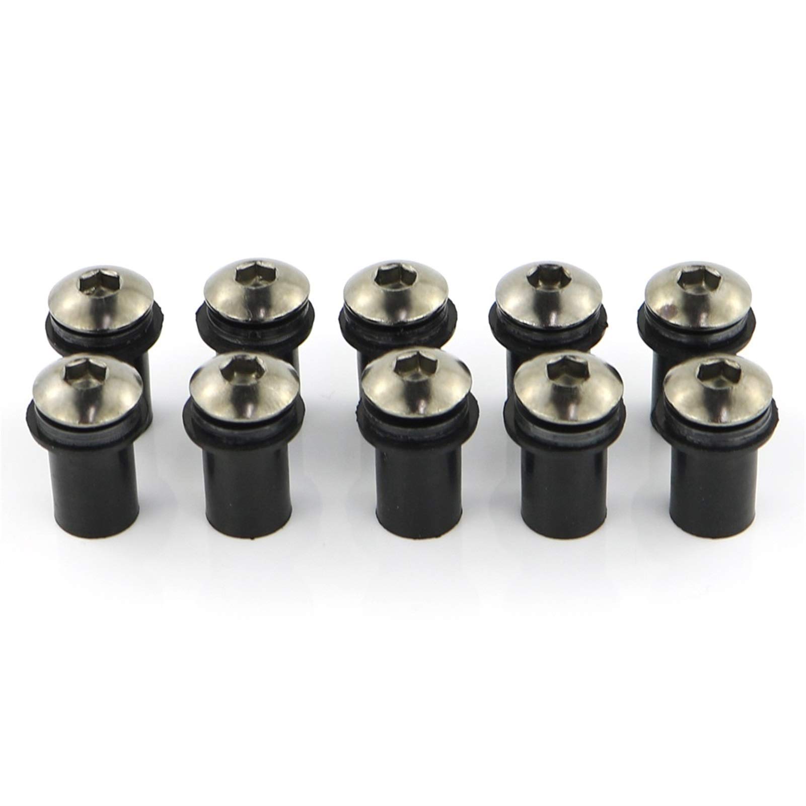NiceCNC M5 Windshield Bolt Kit – 10-Piece Anodized Aluminum Screws For Suzuki SV650, SV1000S, TL1000R & Hayabusa