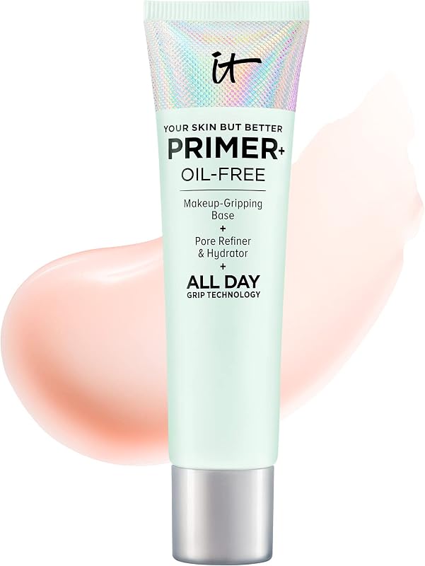 Your Skin But Better Oil-free Foundation Makeup Primer Base | Makeup Gripping Base + Pore Refining Hydrating Face Moisturizer - with Glycerin, Bark + Ginger Root Extract, All Skin Types