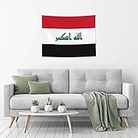 Vista 6 de Rqwaaed Tapiz de bandera de Irak adorna perfectamente la pared, 29 x 37 pulgadas
