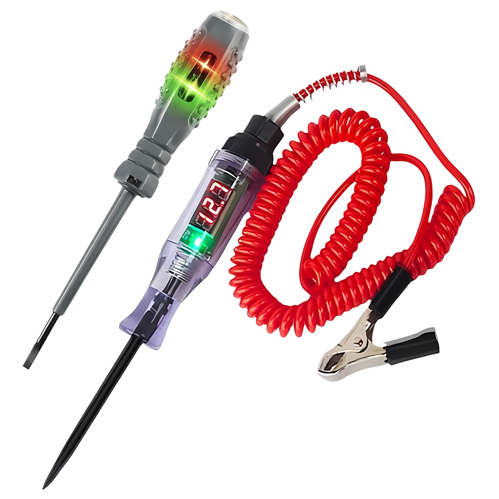 Leogony 3-120v circuit tester, car fuse test light Dc Voltage Tester With LED Digital, purple