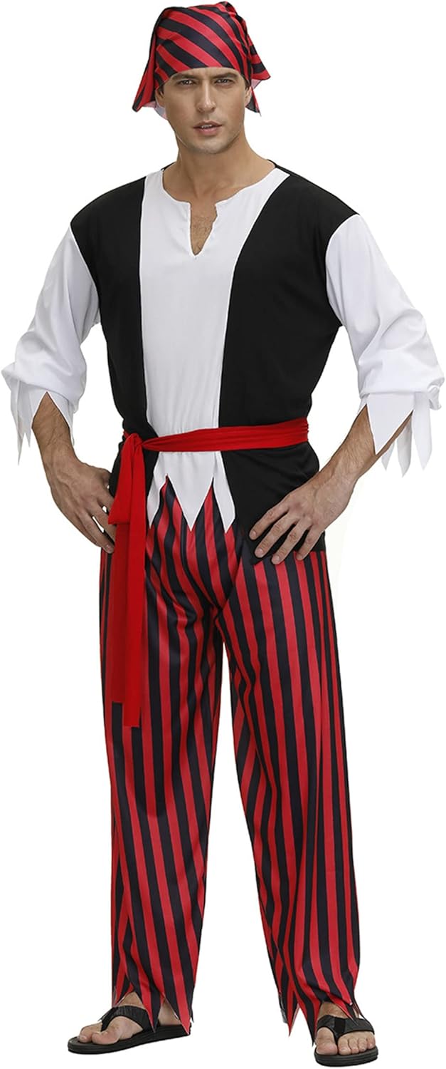Pirate Costume Men Adult Men's Pirate Costume Plus Size Pirate Outfit