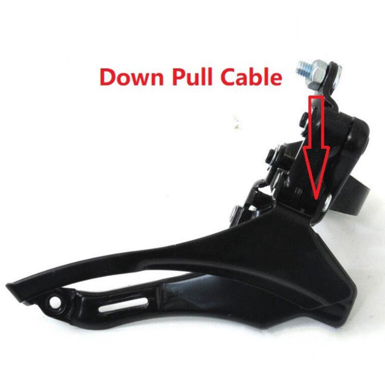 Generic Deragliatore Bici Anteriore TZ-30, Materiale in Acciaio E Plastica, Anello di Bloccaggio Da 31,8 Mm, Compatibile 42-48D