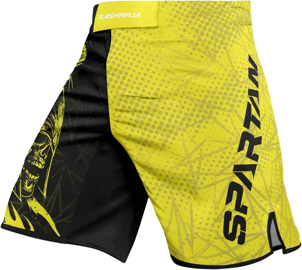 Spartan Men’s BJJ Shorts – MMA Fight Shorts for No-Gi Grappling and Combat Sports