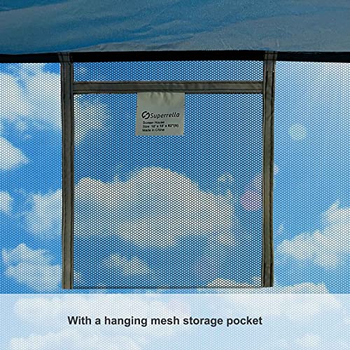 Screen-House-10x10-Ft-Square-Camping-Canopy-Tent-Sun-Shade-Gazebo-Shelter-Perfect-for-Outdoor-Activities-Blue