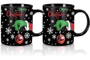 Whaline Christmas Ceramic Grinch Mugs