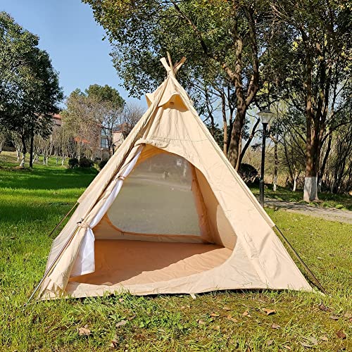 Outdoor-Baumwoll-Leinwand-Erwachsener-Camping-indisches Teepee Pyramidenzelt für 2 Personen Cover