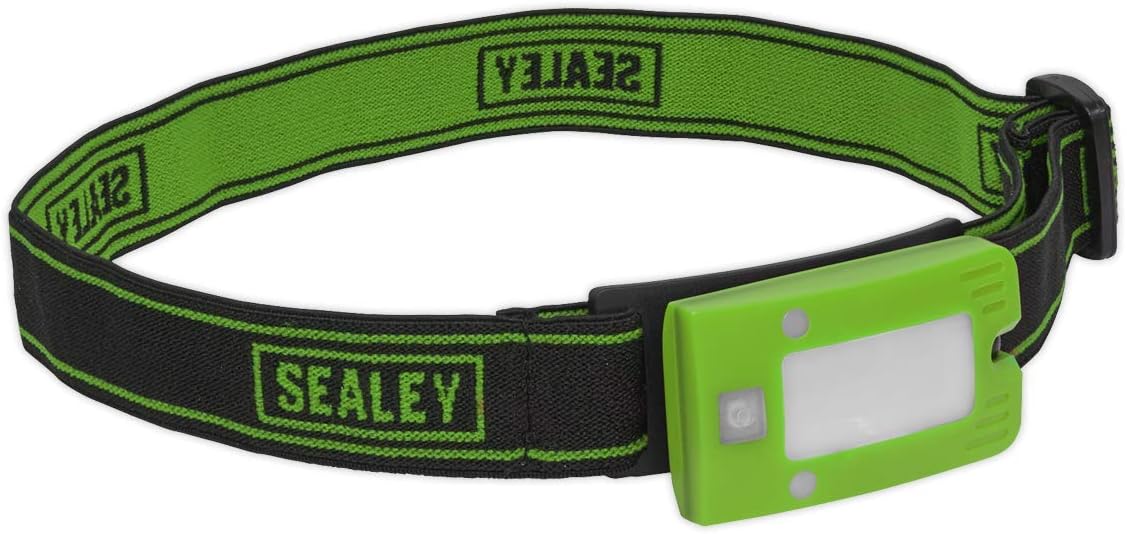 Sealey 2W COB LED Rechargeable Head Torch with Auto-Sensor - Green - LED360HTG