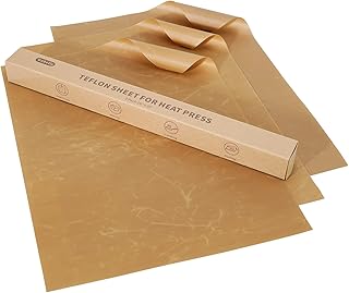 Gabelly 3 Pack 12 x 16" PTFE Teflon Sheet for Heat Press Transfer, Non-Stick Reusable Craft Mat, Heat Resistant up to 536℉, Protects Iron, for Heat Press Machines