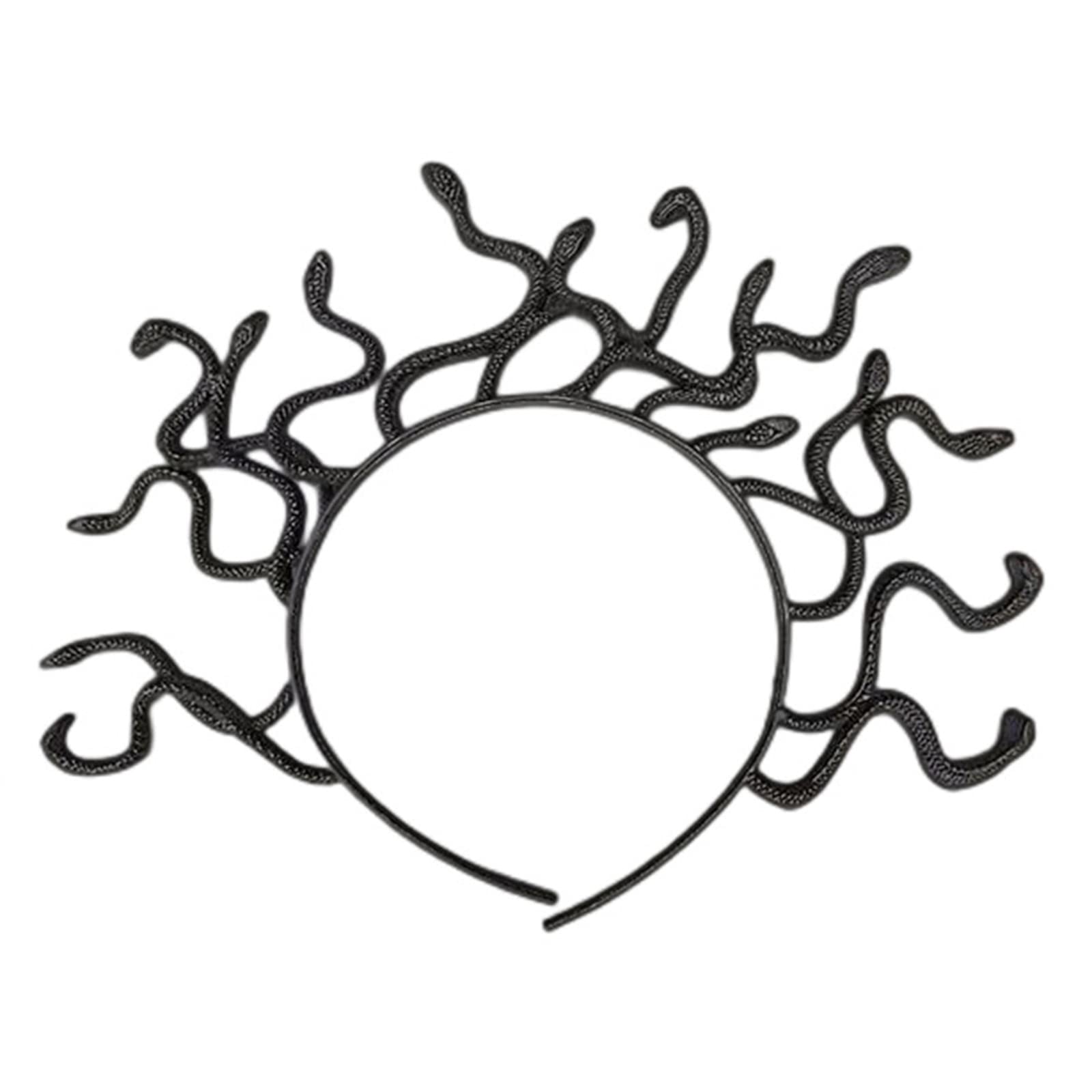 ZEPFJHE Halloween Medusa Headband Snake Costume Headband Headpiece Halloween Cosplay Party Masquerade Party Cosplay Women