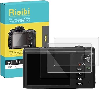 Rieibi 3 Packs Screen Protector for Ricoh CX1 CX2 CX3 CX4 CX5 CX6 Digital Camera, 0.33mm 9H Hardness Tempered Glass Film for CX1 CX2 CX3 CX4 CX5 CX6 Anti-Fingerprint Anti-Scratch Ultra-clear