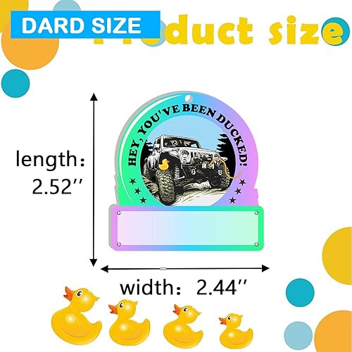 Miniatura 4 de Etiquetas con texto en inglés "You've Been Ducked", etiqueta de pato de pato azul claro, tarjeta de juego de patito, 35 etiquetas de pato, 35 bandas