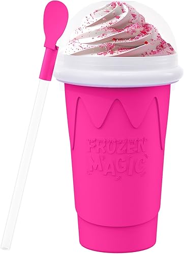 Vaso para hacer granizados de 16.9 fl oz, vasos mágicos de congelación rápida para batido de leche casero, taza para hacer helado de doble capa,