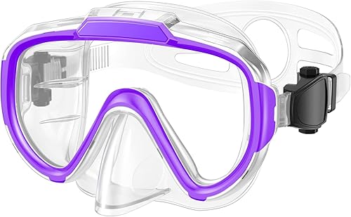Miniatura 16 de Gafas de natación para adultos y niños, gafas de natación antivaho con cubierta para la nariz, sin fugas, máscara de buceo de esnórquel transparente