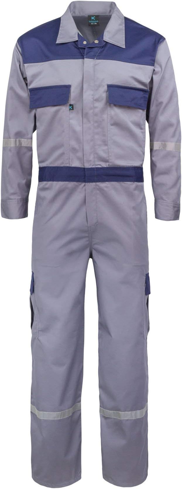 Kolossus KC01 Deluxe Long Sleeve Cotton Rich Coverall with Oversized Pockets and Enhanced Visibility