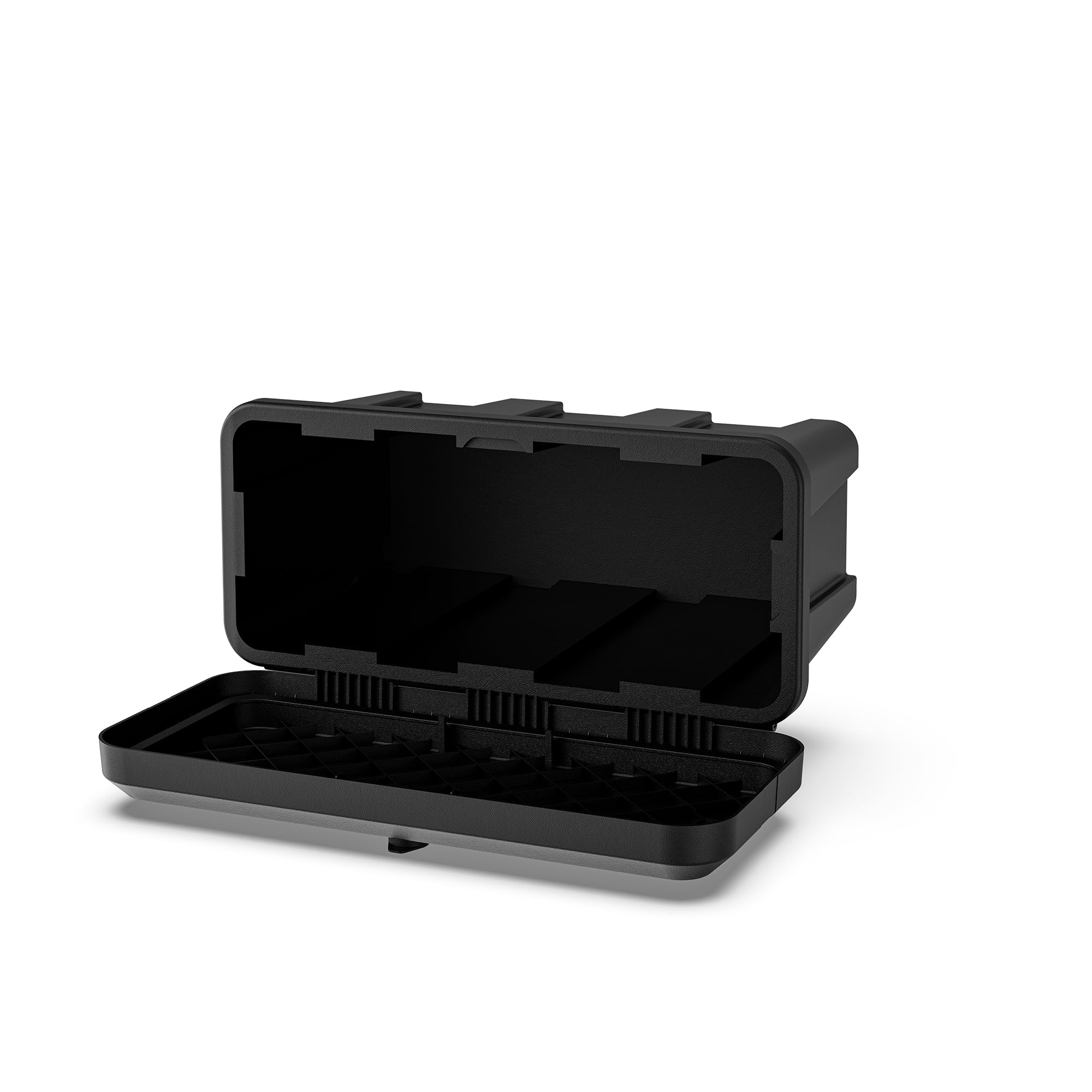 DAKEN Blackit Lite Caisse à outils en plastique avec serrure, pour chariots et remorques légères, installation sous plancher ou en coffre, 550 x 255 x 310 mm, 20 l (noir, standard)