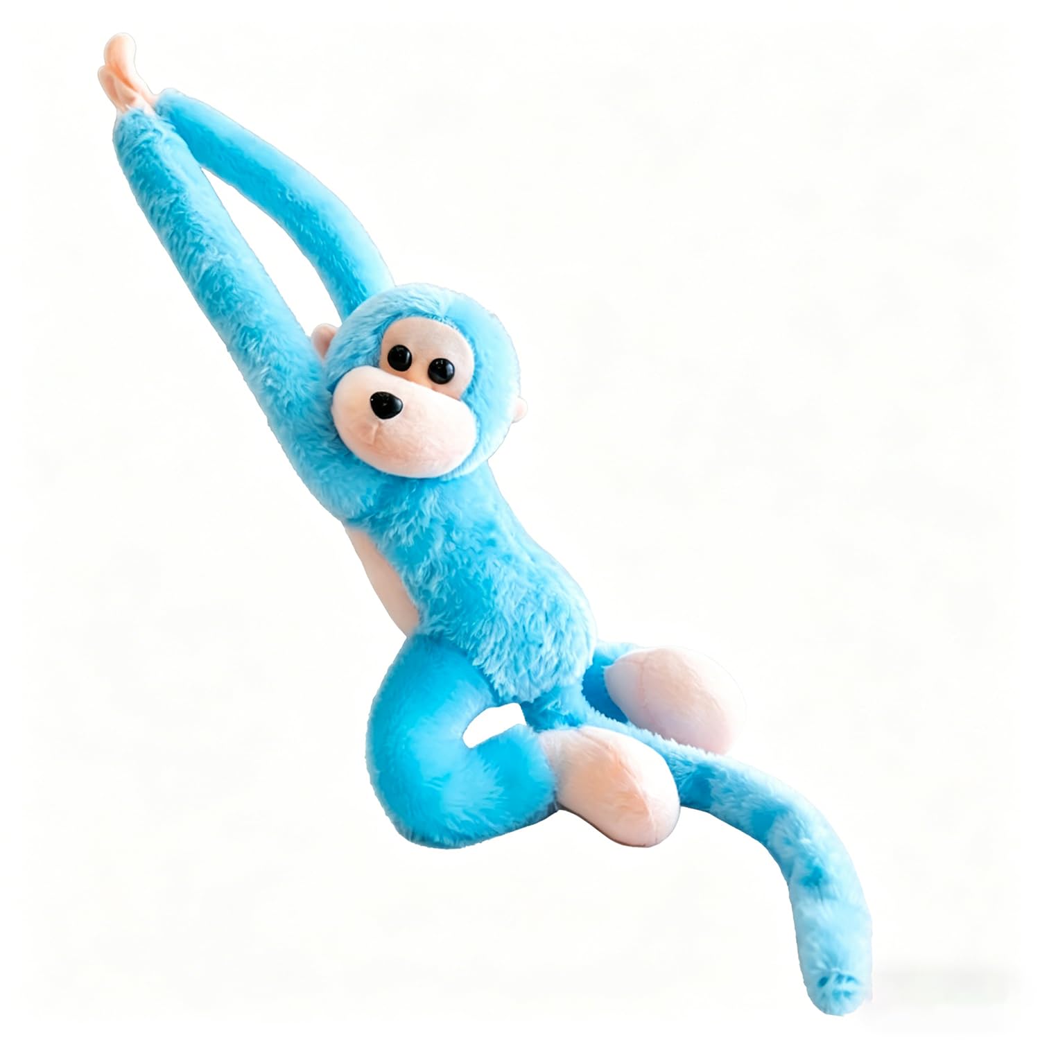 Long Arm Monkey Plush Toy,Hanging Monkey Stuffed Animal 27.6 inch,Doll Plush Toy Curtain Monkey with Sound & Long Arms,for Curtain Tie-Back, Kids Room Decor (Blue)