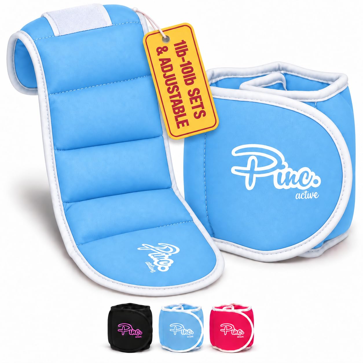 Ankle Weights Set for Women &amp; Men, 1-10 lb &amp; Adjustable for Pilates Yoga