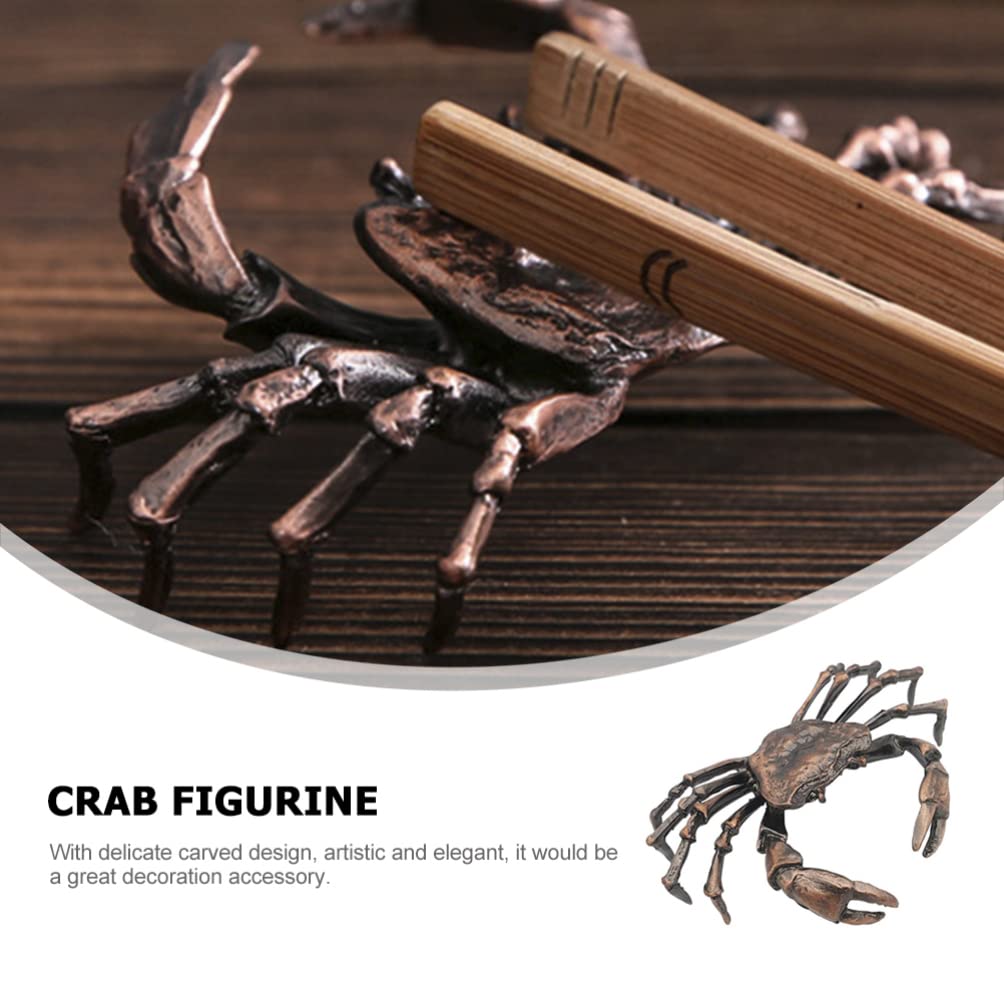 Amazon.co.jp: Kisangel 銅製のカニの像合金の蟹の置物のレトロな動物