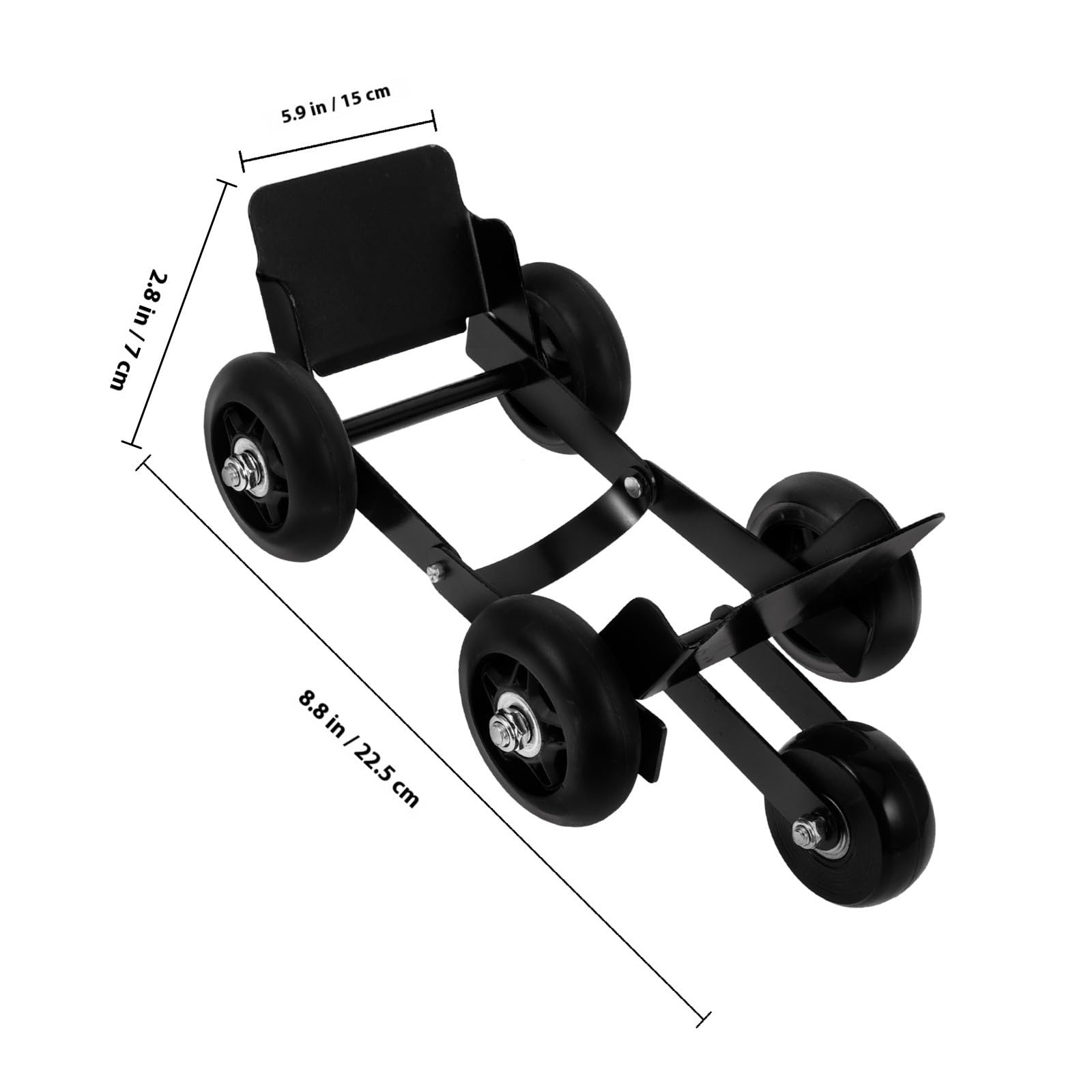 MAGICLULU Outil de Déplacement de Pneus pour Moto Noir, Chariot de Secours Robuste Roue de Couleur Aléatoire, Outil de Dépannage de Pneu D’Urgence Compatible Tricycles