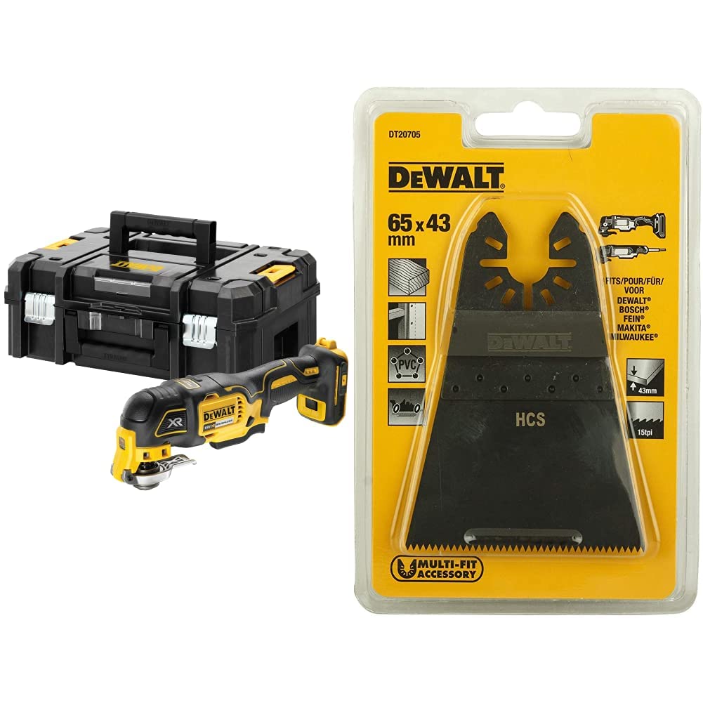 Multi-Cutter XR 18V DEWALT en coffret TSTAK avec lame large 65x43mm