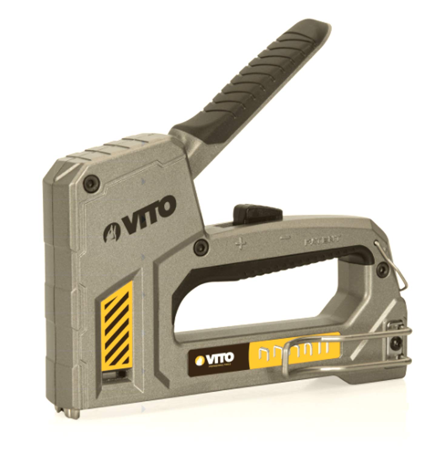 VITO Pro – wysokiej jakości i wytrzymały zszywacz do narzędzi, zszywacz ręczny 6 w 1 z regulowaną siłą strzału – przetwarza sześć różnych zszywek/gwoździ/kołków – w zestawie 500 zszywek 6 – 14 mm