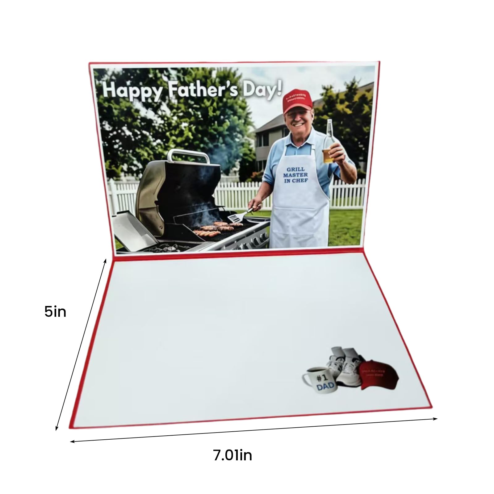 Set de 5 Tarjetas de Día del Padre, Tarjetas de Felicitación 3D Pop Up Divertidas con Sonido y Voz Realista que Habla, Tarjetas para Padres y Maridos, Abuelos, Cumpleaños para Hombres