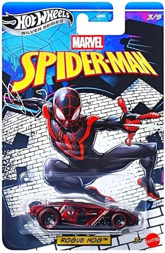 Hot Wheels Silver Series Spider Man Rogue Hog [Black & Red] 3/5, 1:64 Scale Dieacast Toy Vehicle