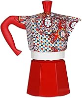 Vista 5 de Bialetti Dolce & Gabbana Mocha Express 3 tazas Open Fire (máquina de café, máquina de café expreso, Makinetta)