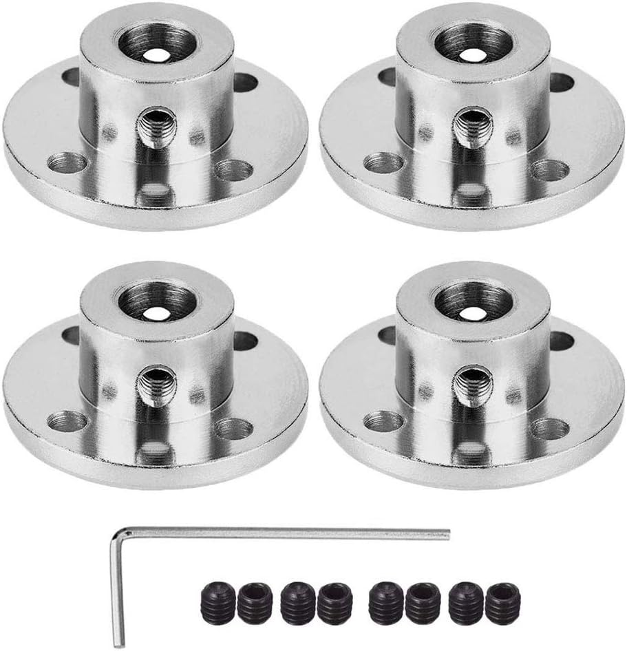 4Pcs Flange Coupling Connector, Rigid Guide Model Coupler Accessory, Shaft Axis Fittings for DIY RC Model Motors (7mm)
