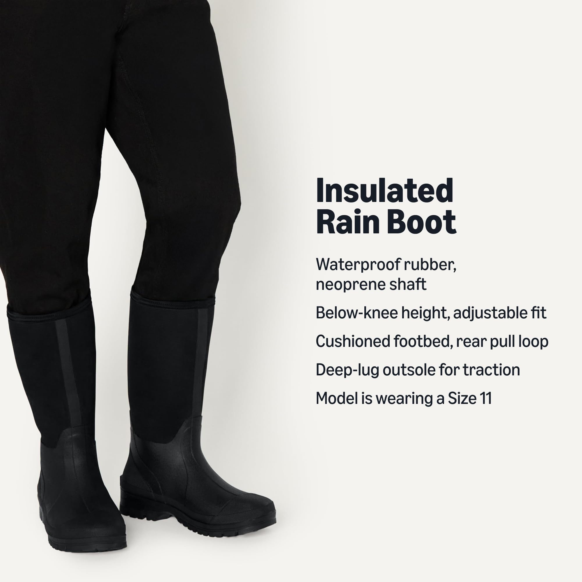 Amazon Essentials Stivali Wellington Impermeabili in Neoprene Uomo