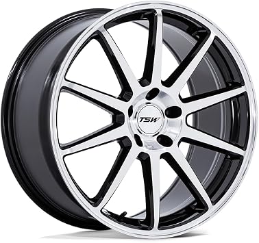 TSW 19x10.5 TW004 Canard Gloss Black W/Machined Face Wheel 5x4.5 25mm