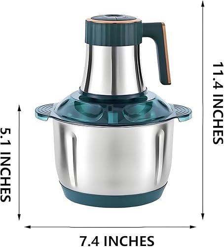 Miniatura 9 de Picadora de Carne Eléctrica de 5L, Máquina de Masa de Acero Inoxidable, Potente Máquina de Procesamiento de Alimentos de 500w, Modo de 5