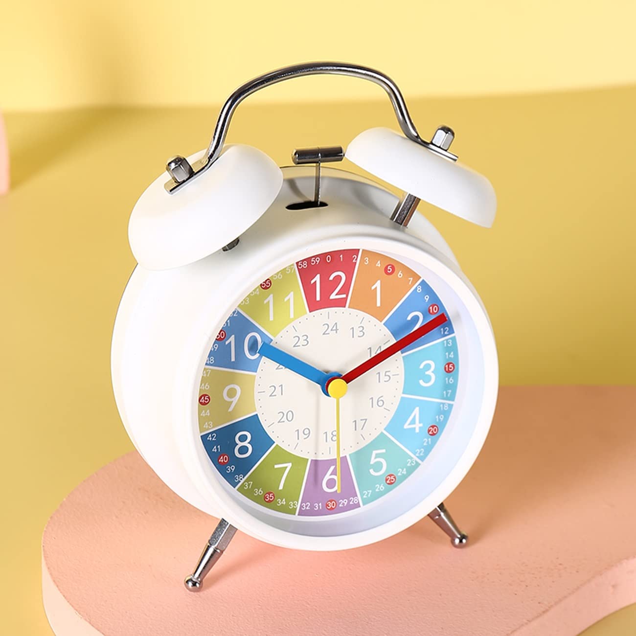 Despertador, Reloj de Escritorio Doble 4 Pulgadas con función educación temprana, for habitación Infantil o for Estudiantes